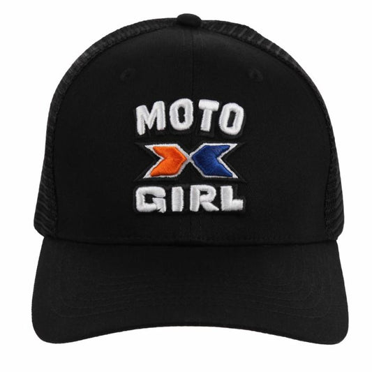 MotoGirl X Mesh Cap - Black - Motorcycle.cu.uk